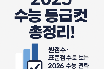 2025 수능 등급컷 분석｜원점수·표준점수로 본 2026 수능 대비