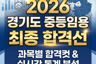 경기도 중등임용 2차 최종 합격선 발표! 2026년 과목별 합격컷 및 통계 분석