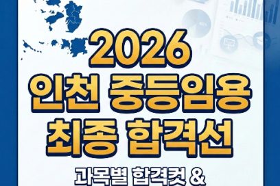 중등임용 2차발표 인천 최종 합격선! 2026 과목별 합격컷 및 통계 완벽 분석