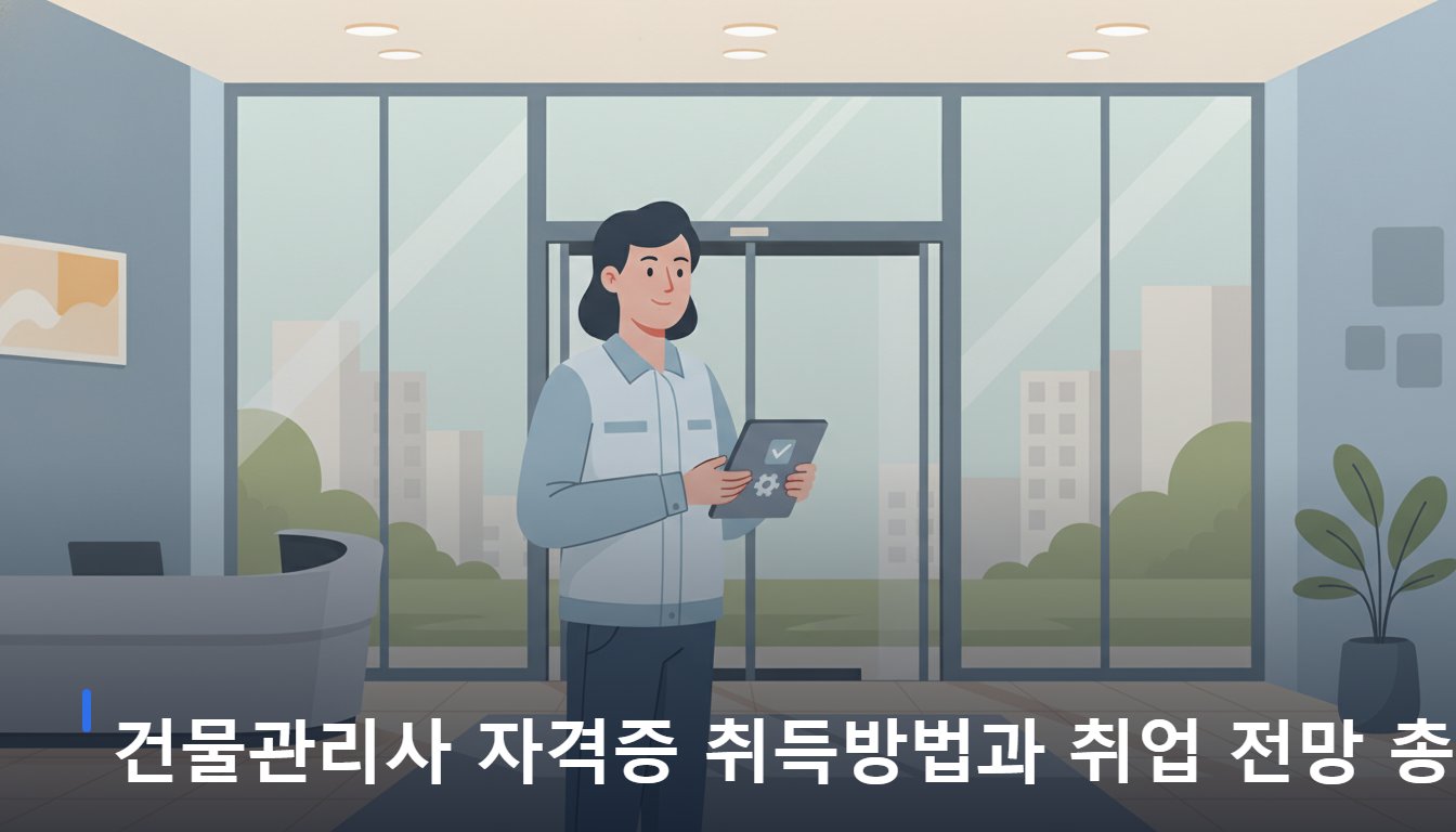 건물관리사 자격증 취득방법과 취업 전망을 정리한 표지 이미지