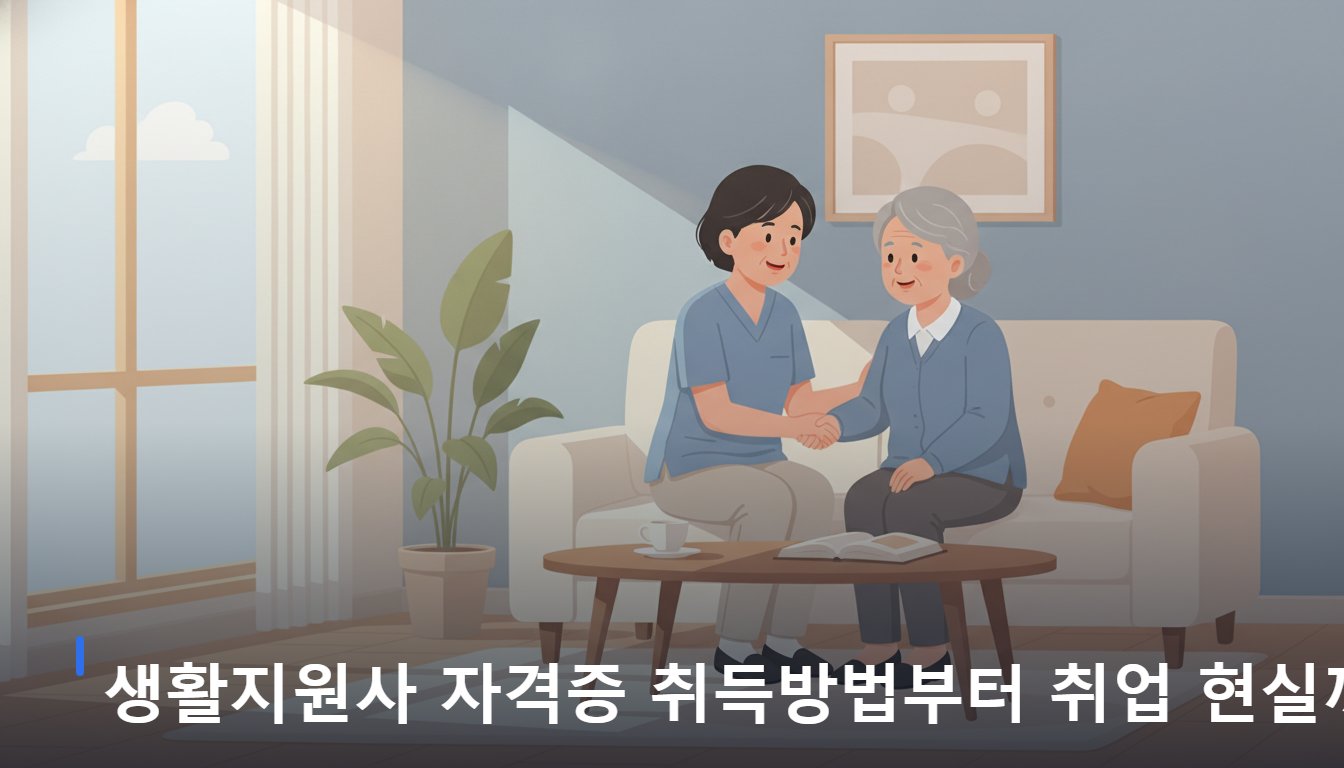 생활지원사 자격증 취득방법과 취업 정보를 정리한 표지 이미지