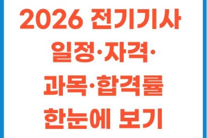 2026년 전기기사 시험일정 및 응시자격 총정리 (CBT 필기 변경점과 합격률 분석)